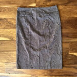 New York & Company 7th Avenue Suiting Brown Pencil Skirt size 10